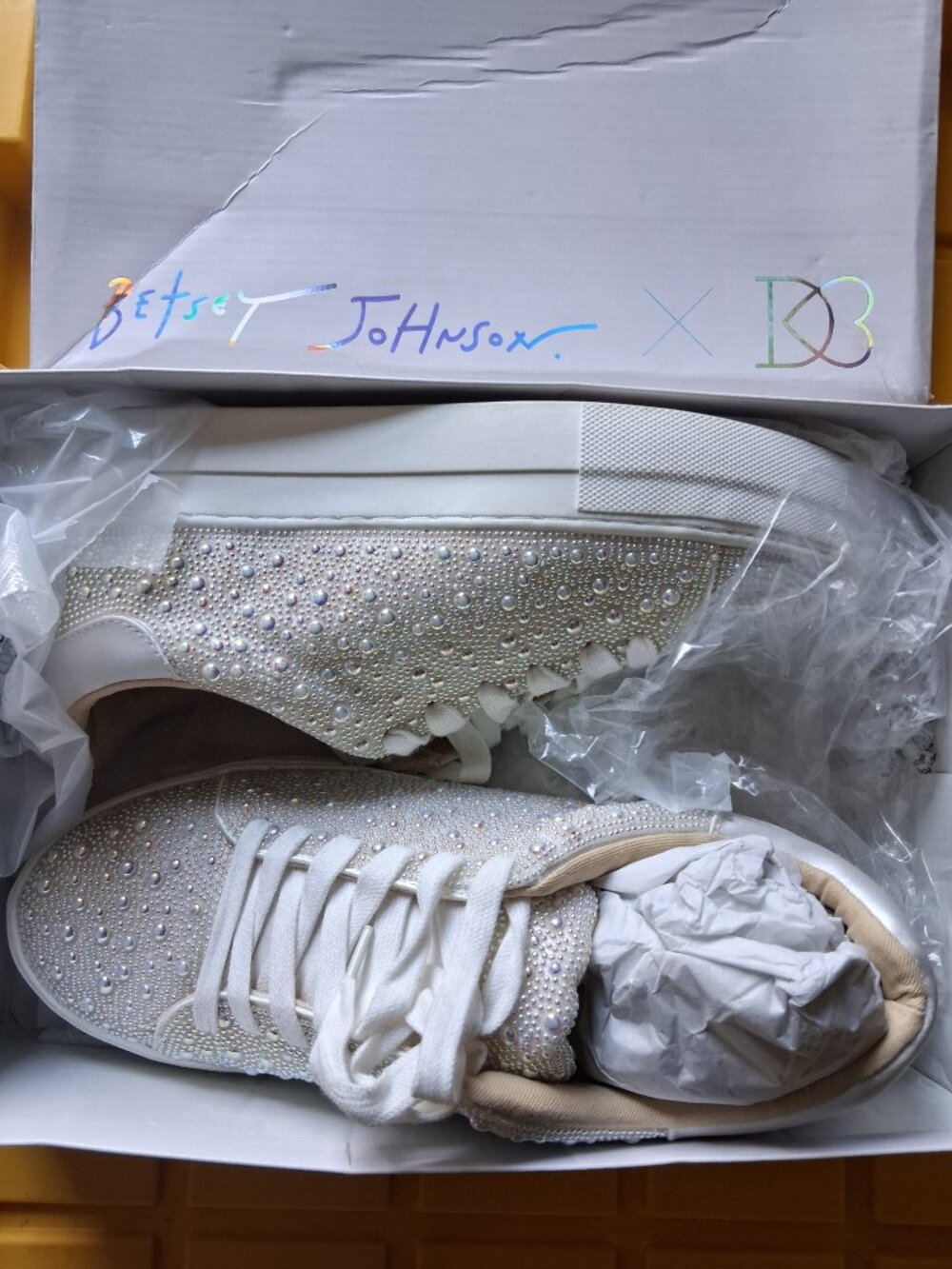 Betsey Johnson/David's Bridal Wedding Sneakers - Picture 2 of 5